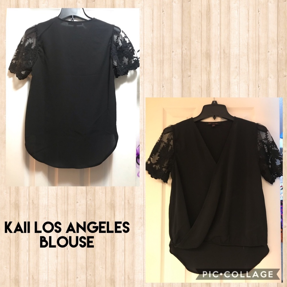 Womens/Juniors Black “Kaii Los Angeles” Blouse
